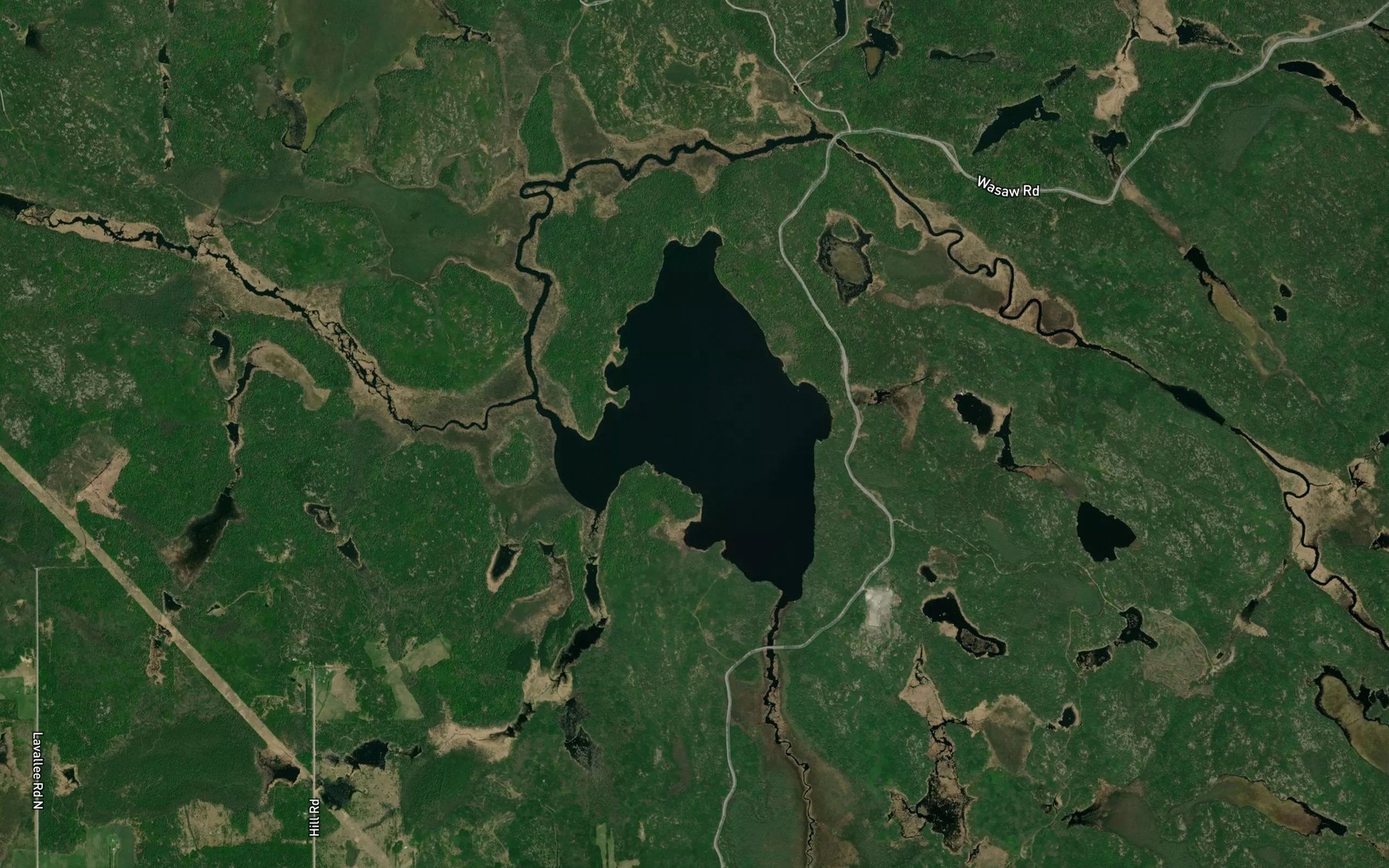 Satellite map of the Wasaw Lake