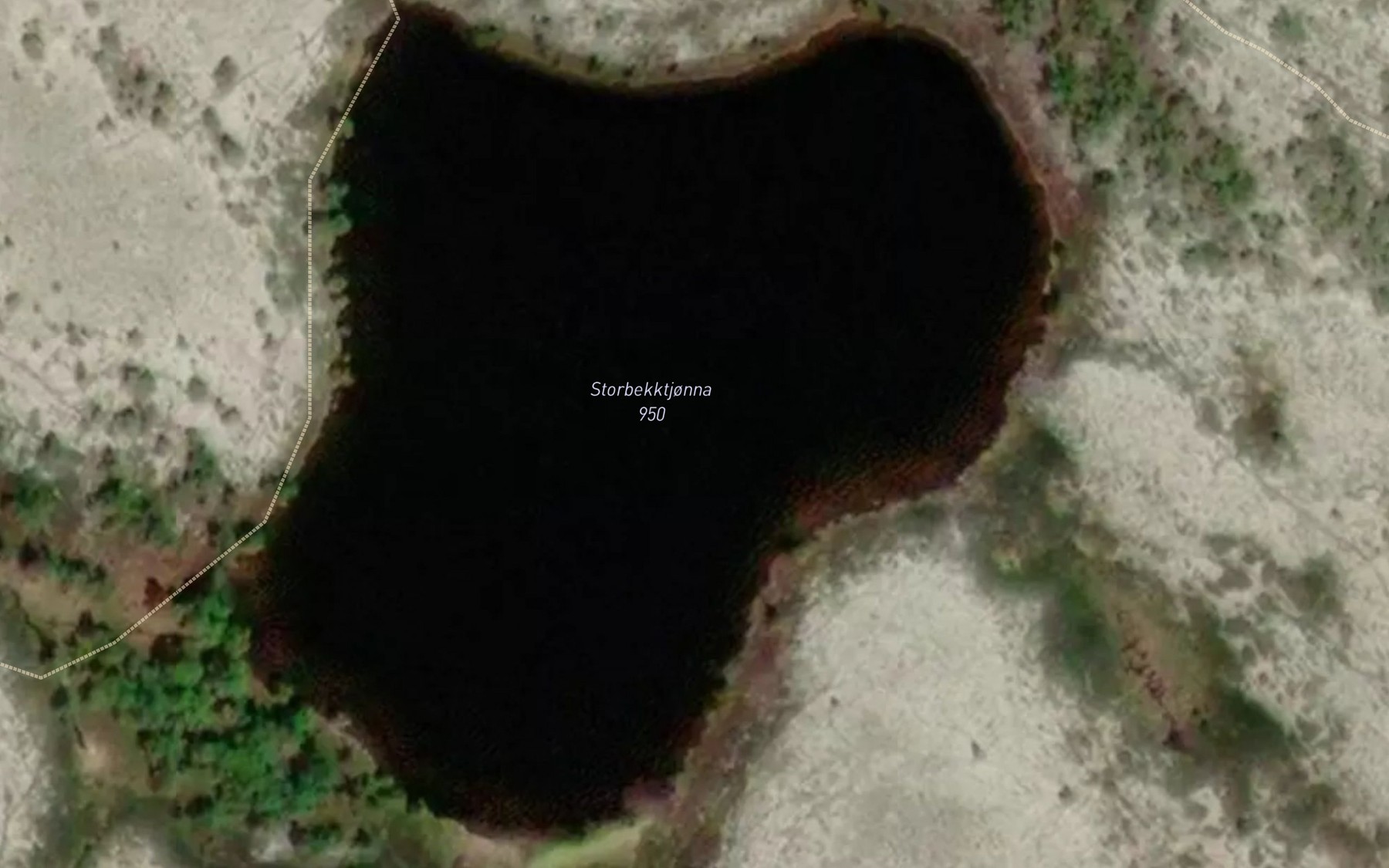 Satellite map of the Storbekktjorna