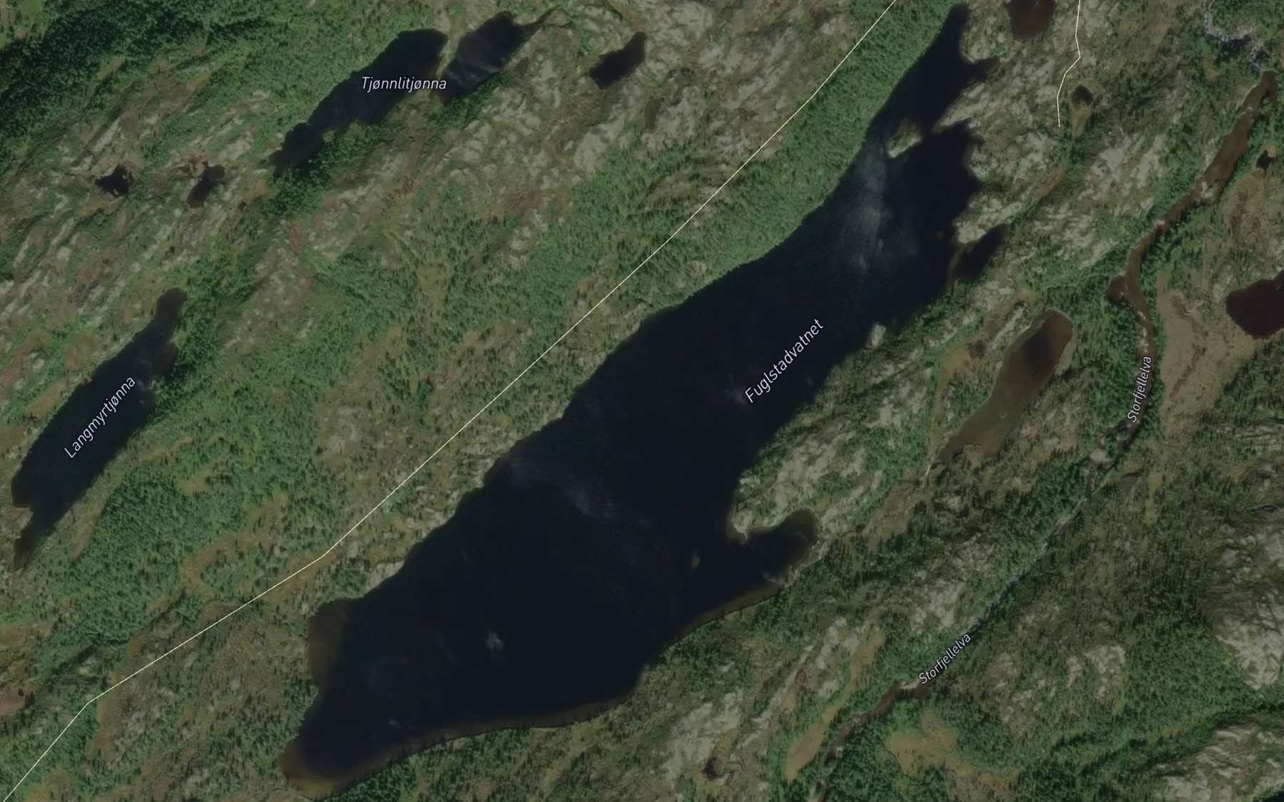 Satellite map of the Fuglstadvatnet