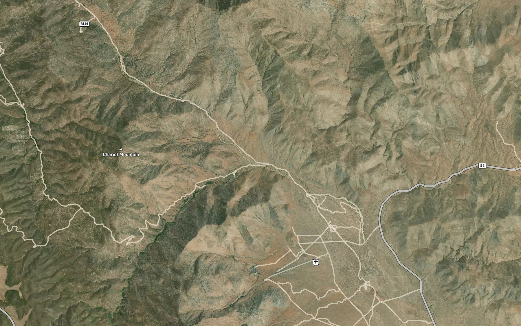 Satellite map of the Oriflamme Creek