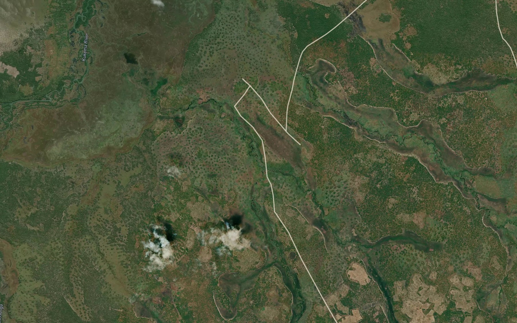 Satellite map of the Tchine