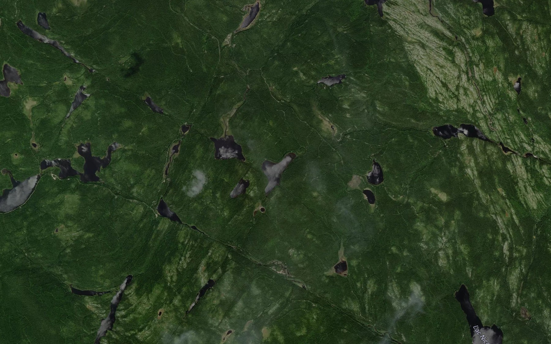 Satellite map of the Lac Denis