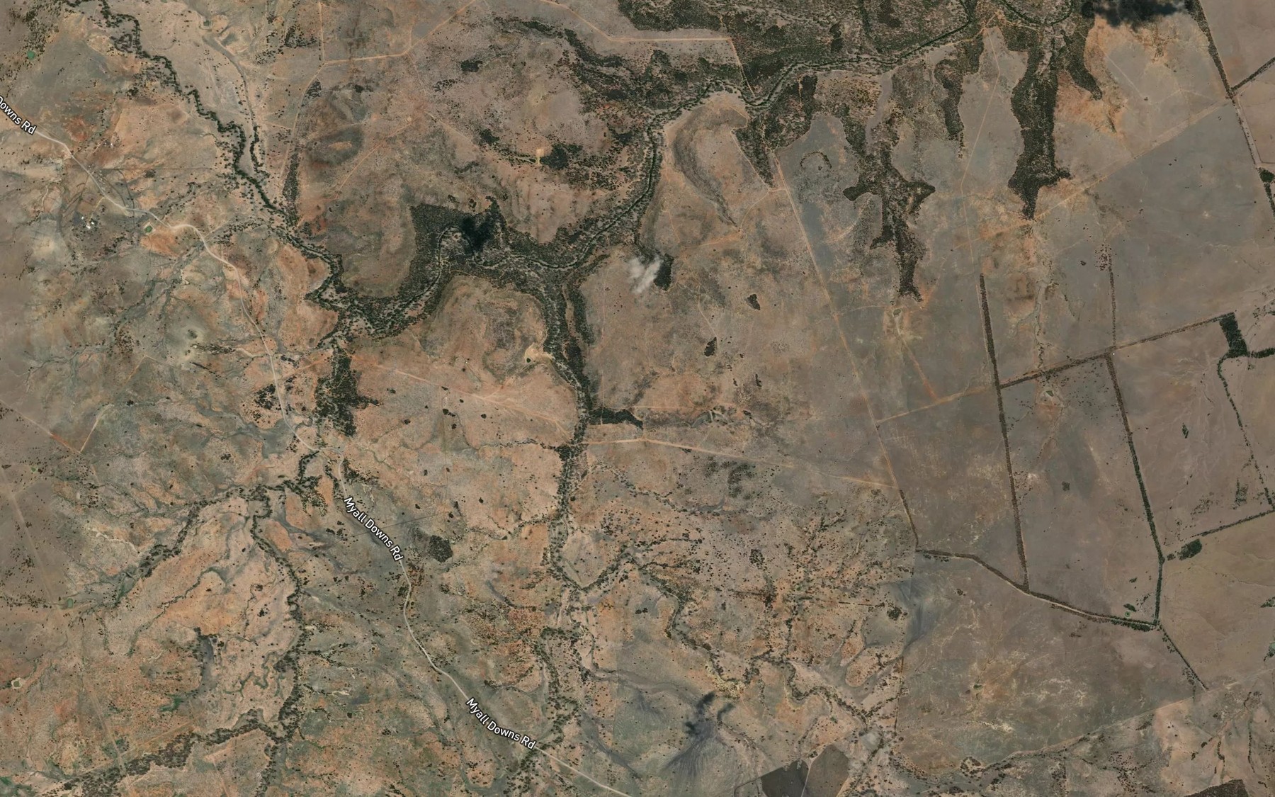 Satellite map of the Franksvale Creek