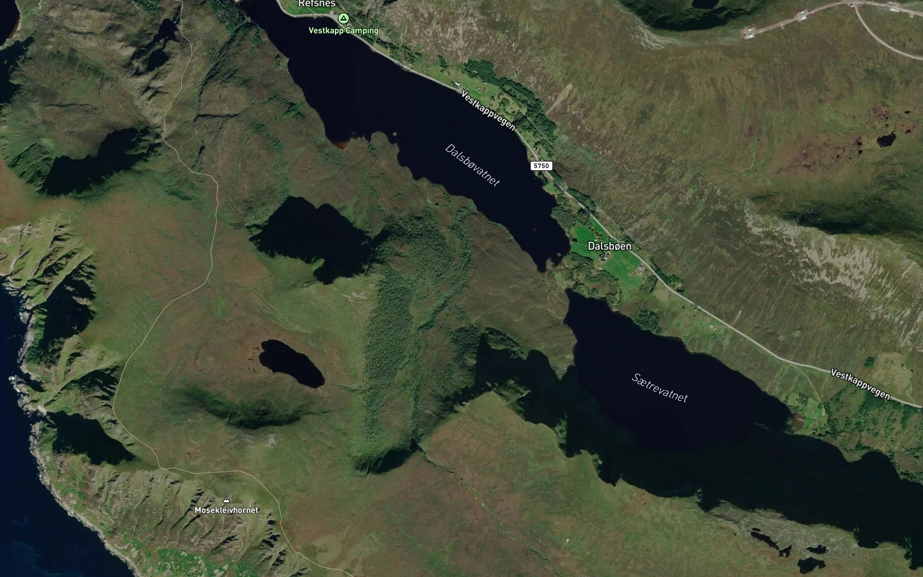 Satellite map of the Kupeelva