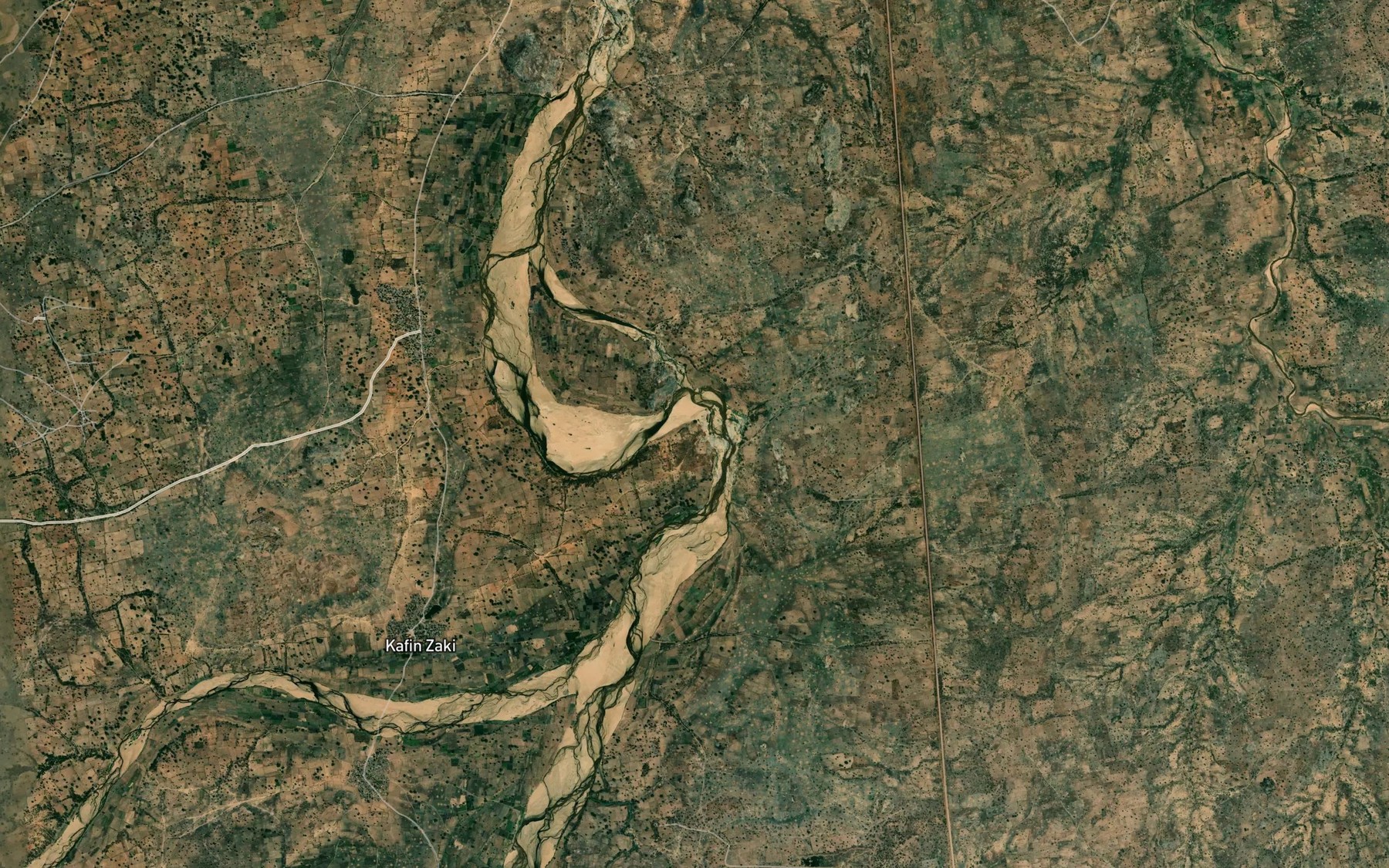 Satellite map of the River Delimi