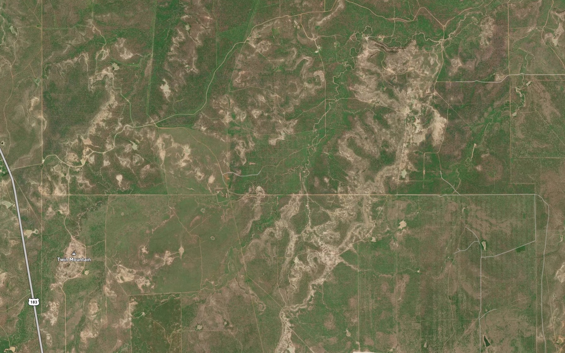 Satellite map of the South Wagon Creek