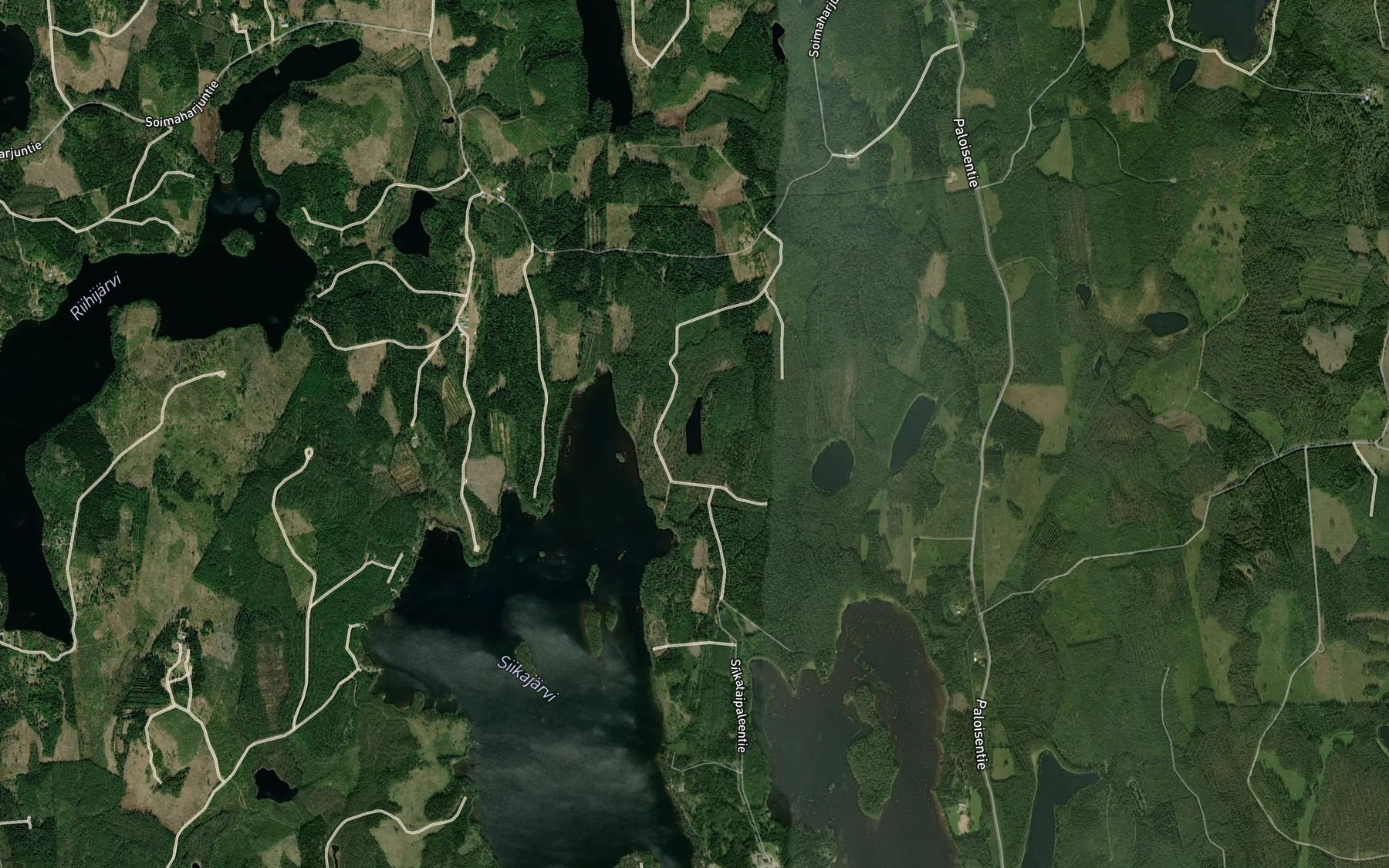 Satellite map of the Kalliolampi