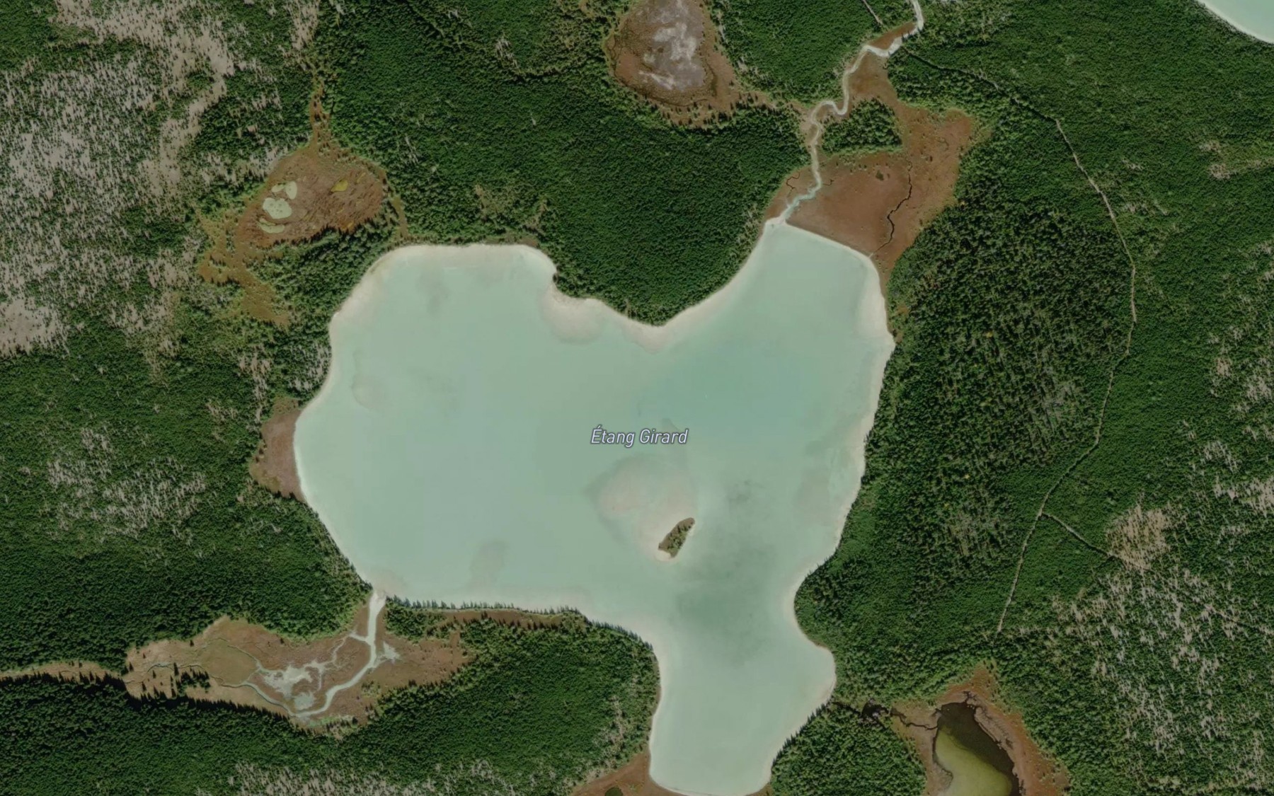 Satellite map of the Etang Girard