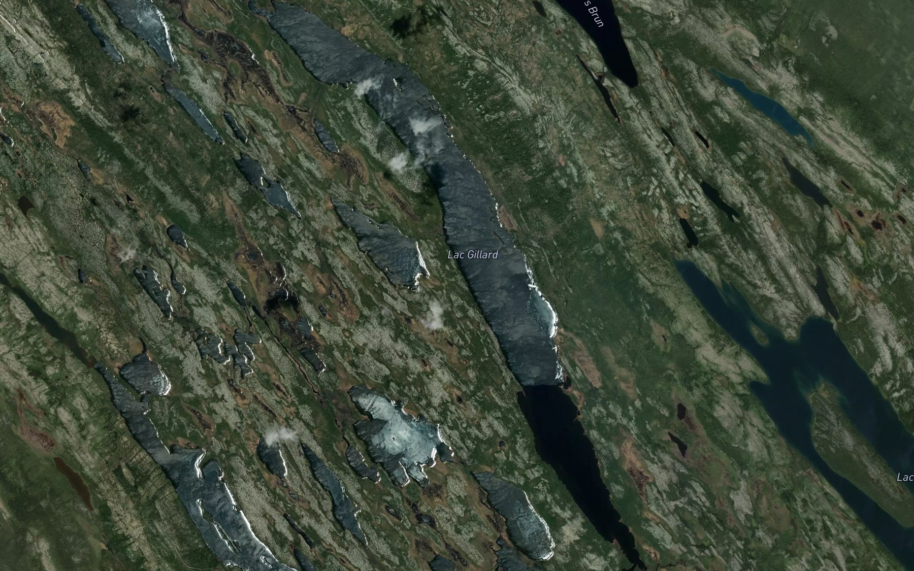Satellite map of the Lac Gillard