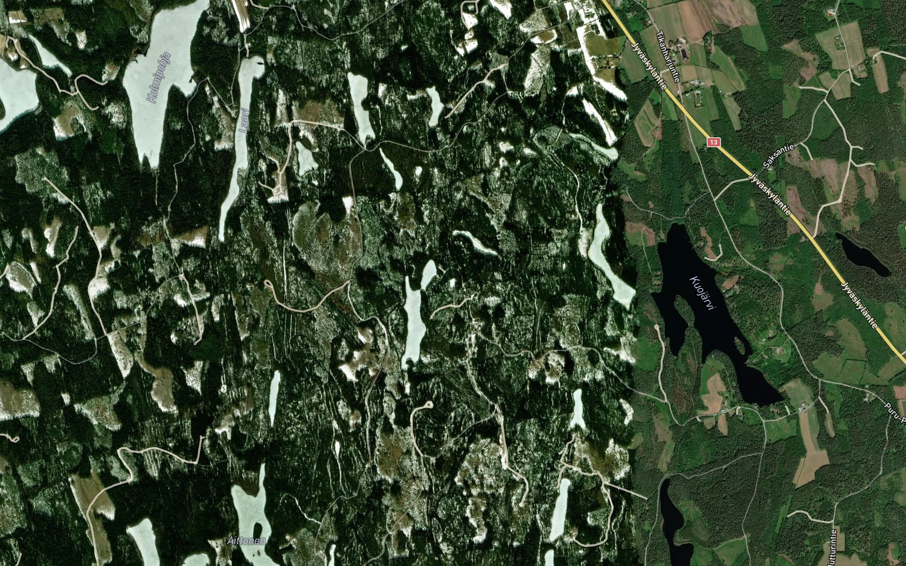 Satellite map of the Pieni Akonlampi
