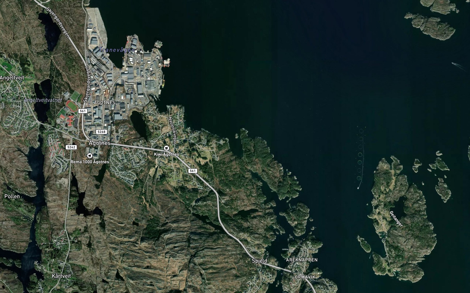Satellite map of the Nordre Knappavagen