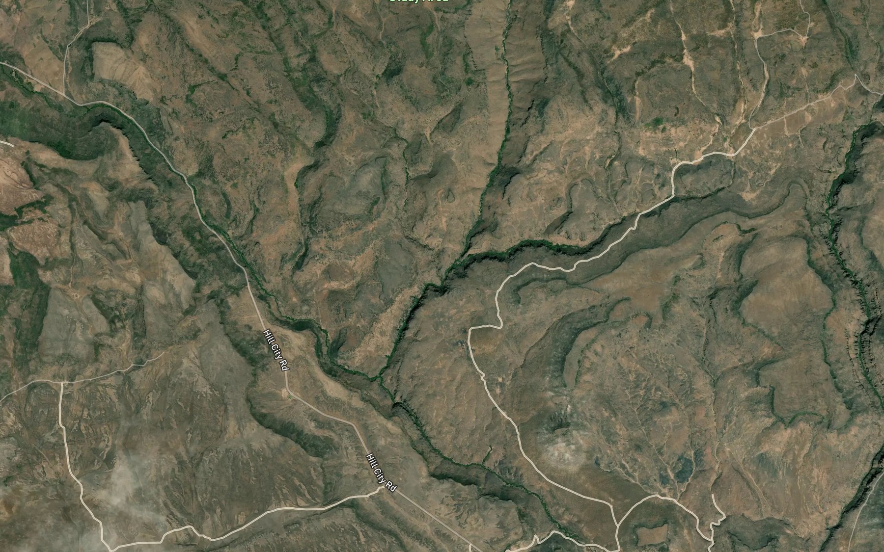 Satellite map of the Cottonwood Creek