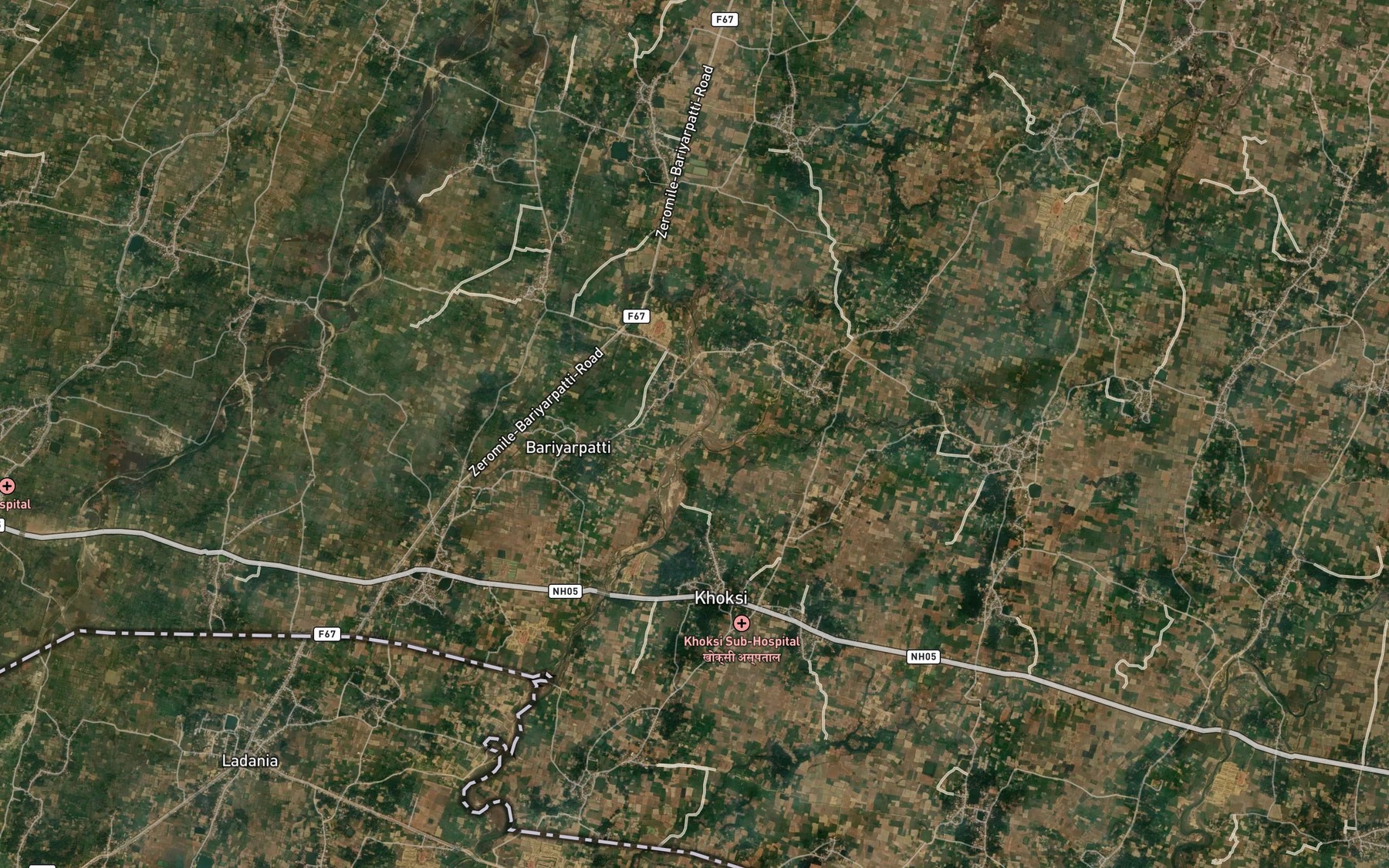 Satellite map of the Kataniya Dhar