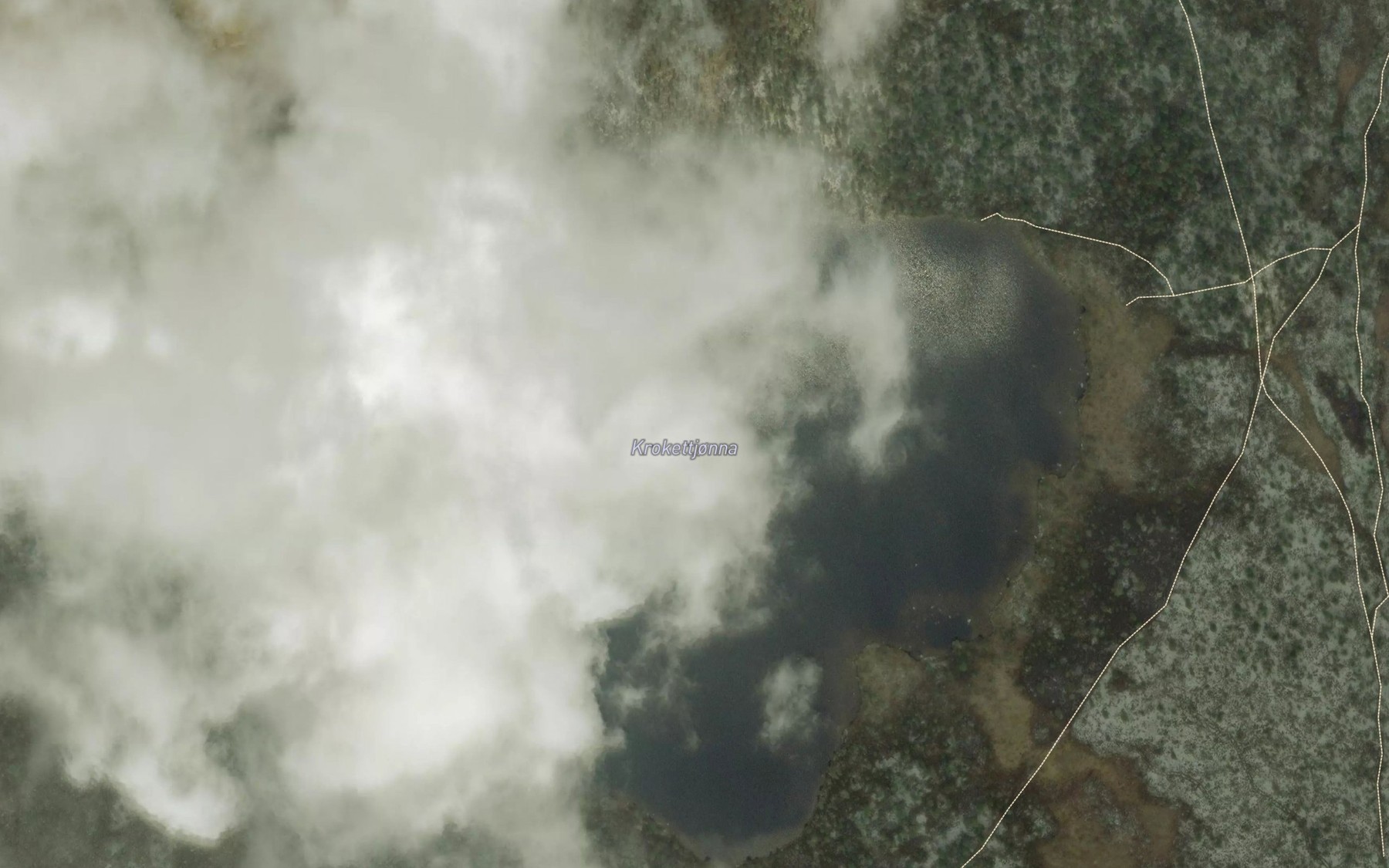 Satellite map of the Kroketjern