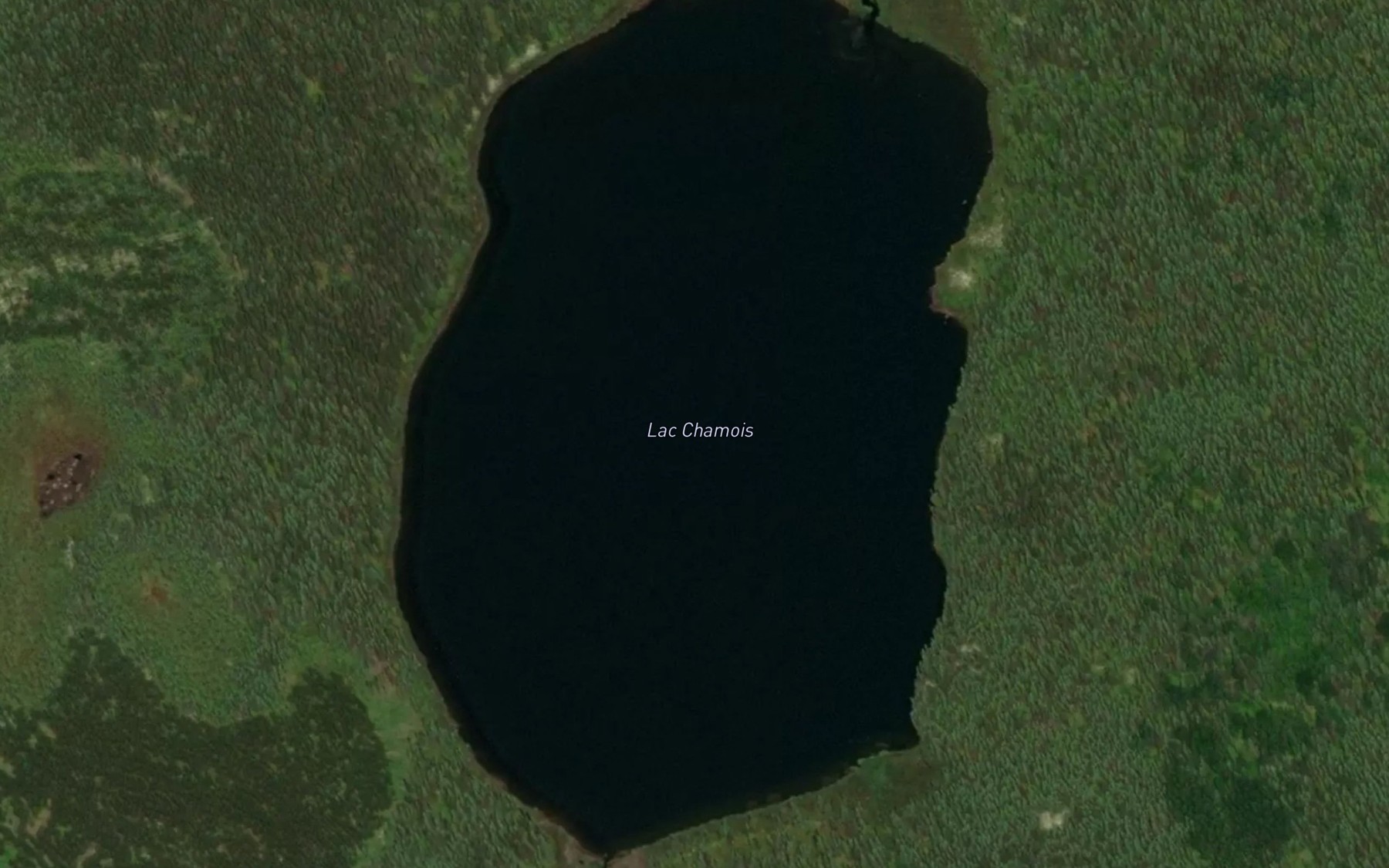 Satellite map of the Lac Chamois