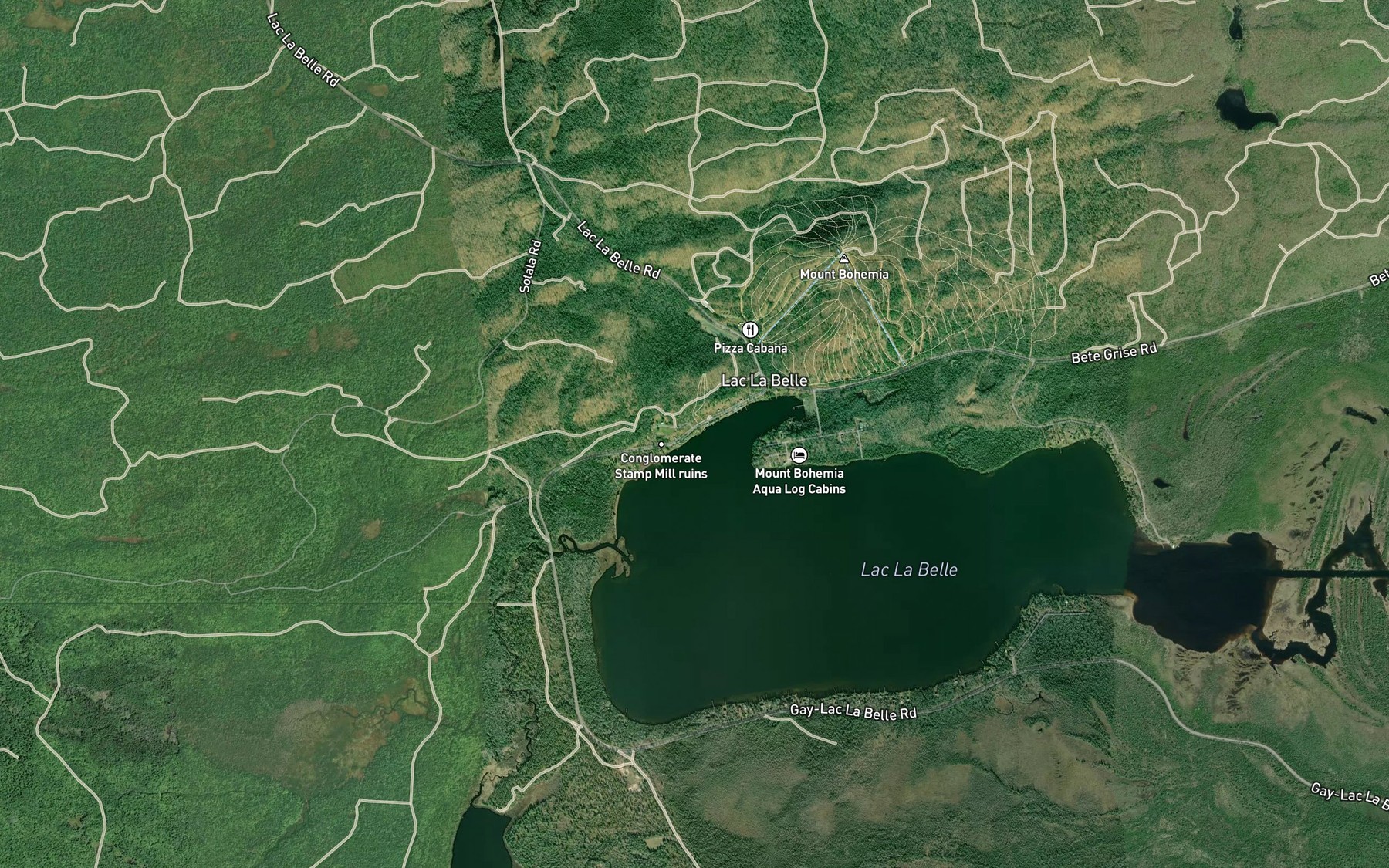 Satellite map of the Haven Creek