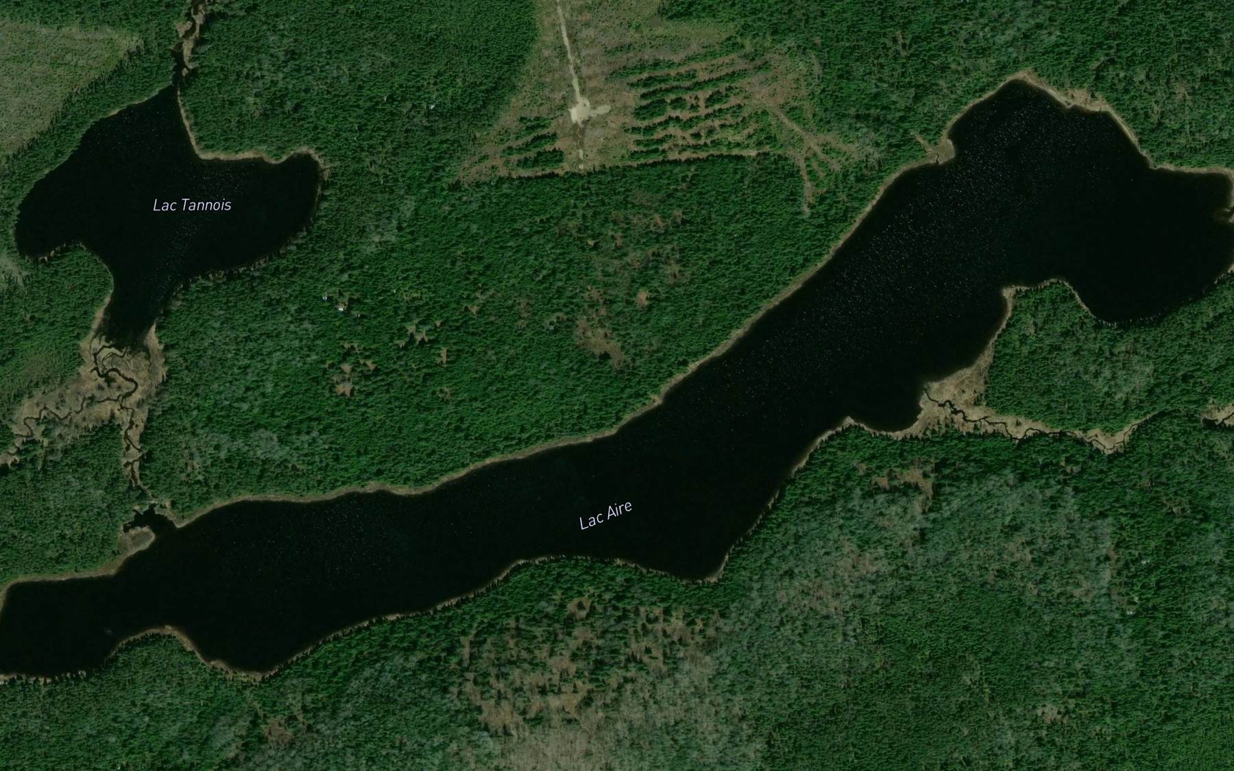 Satellite map of the Lac Aire