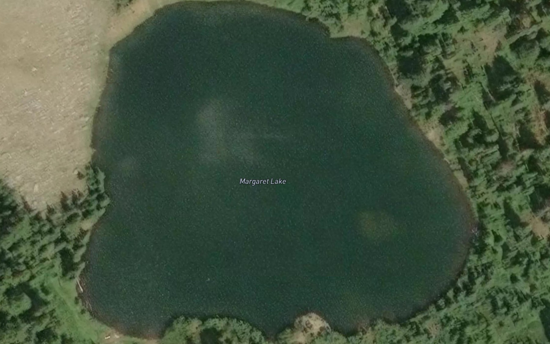 Satellite map of the Margaret Lake