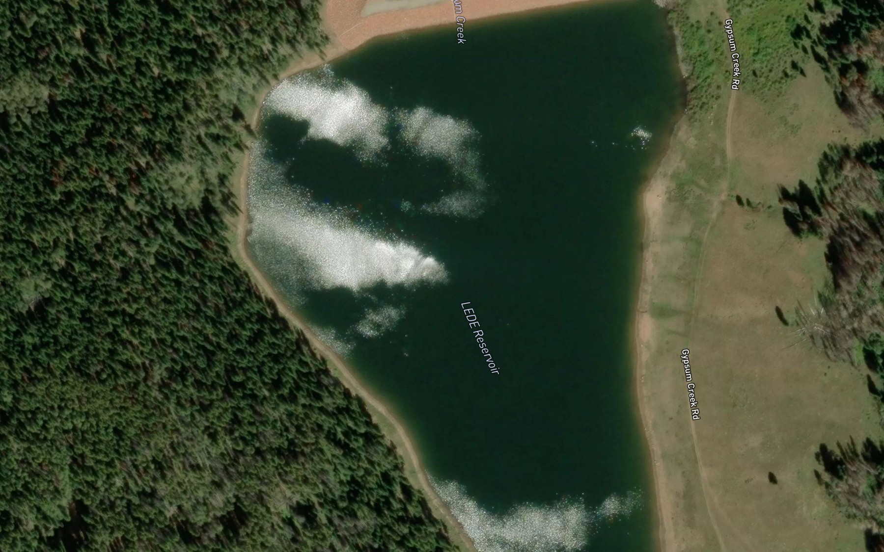 Satellite map of the LEDE Reservoir