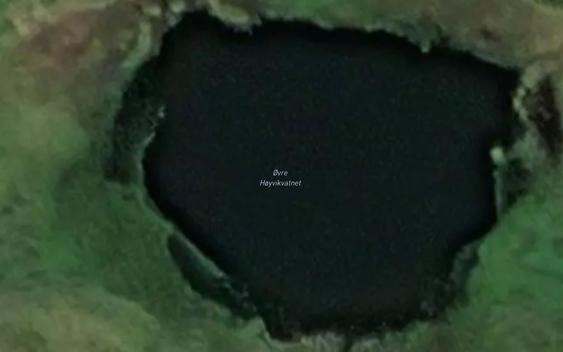 Satellite map of the Ovre Hoyvikvatn