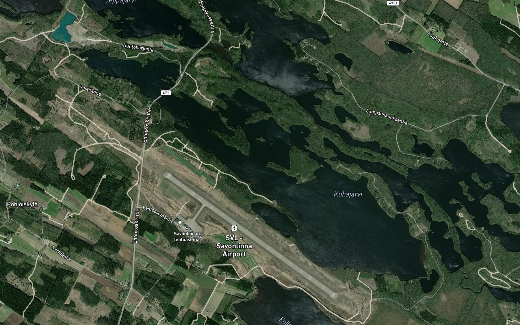 Satellite map of the Kuhajarvi