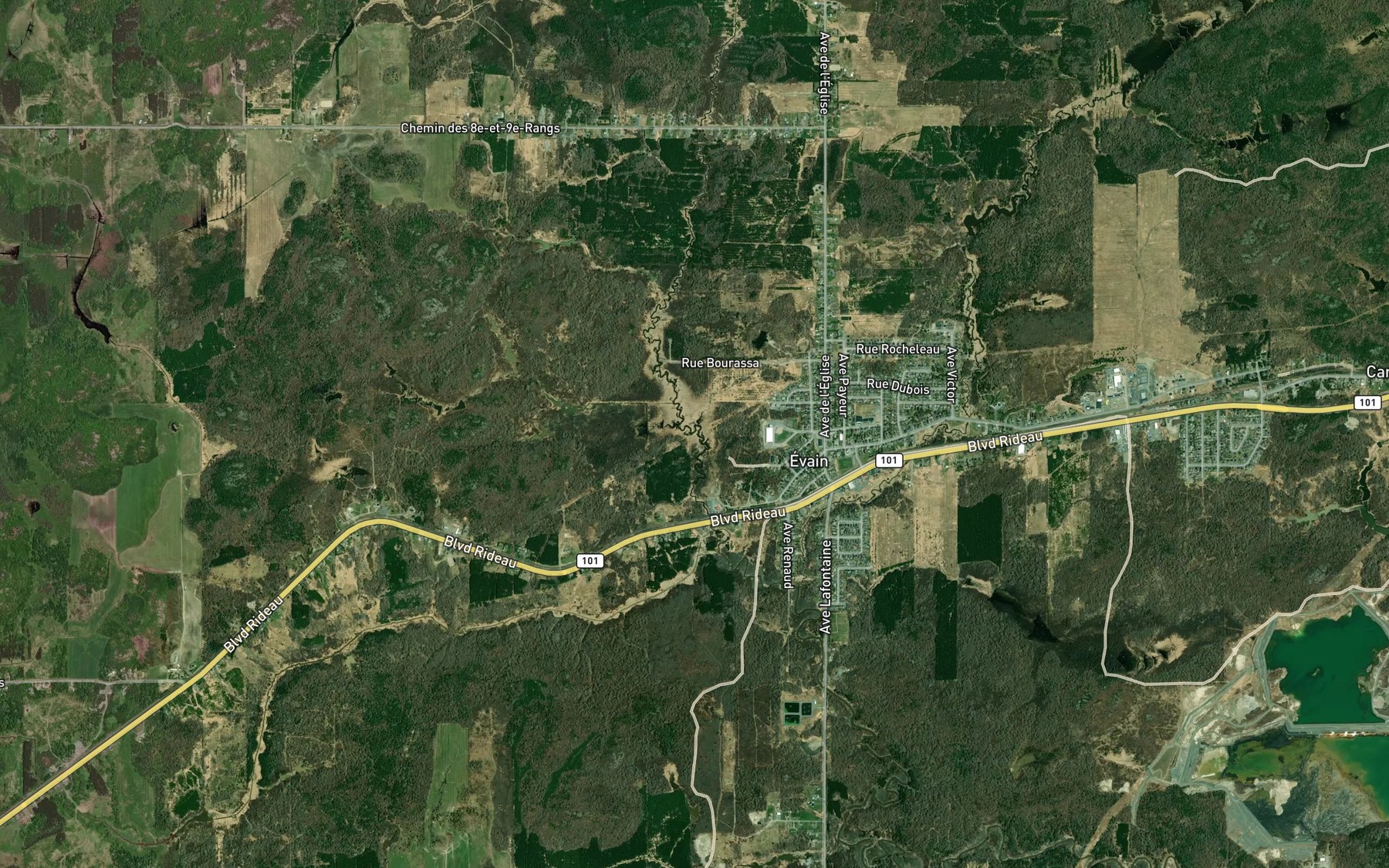 Satellite map of the Cours d'eau Marcotte