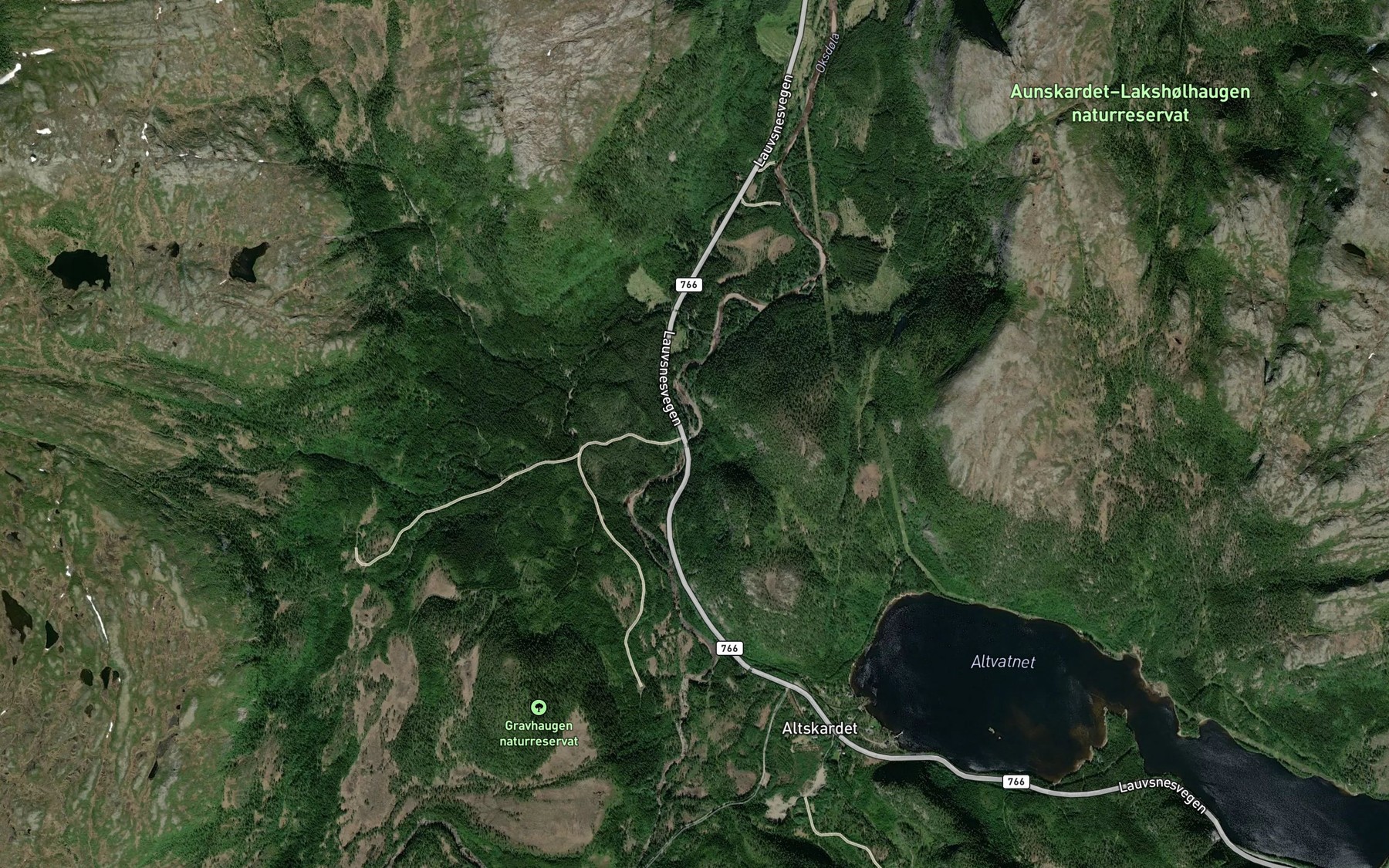 Satellite map of the Storfossen