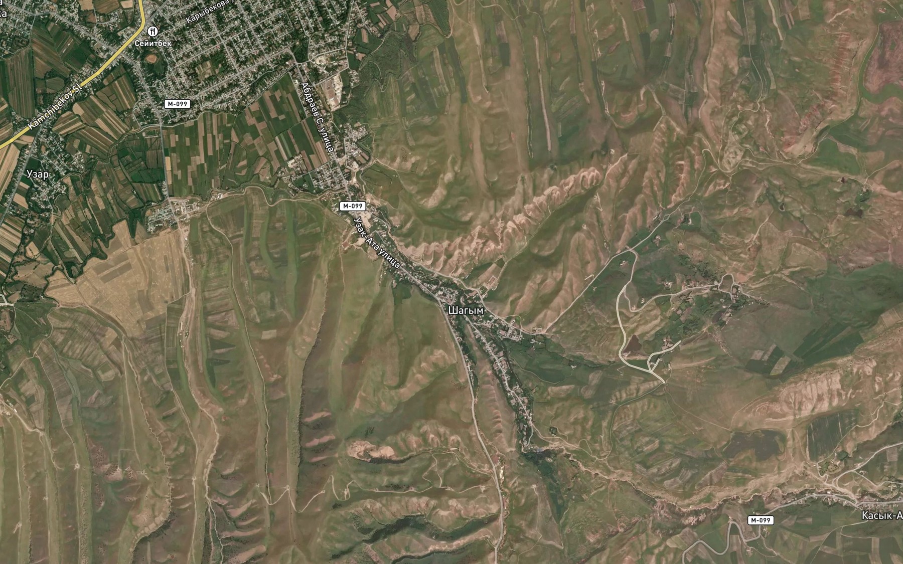 Satellite map of the Kara-Taryk
