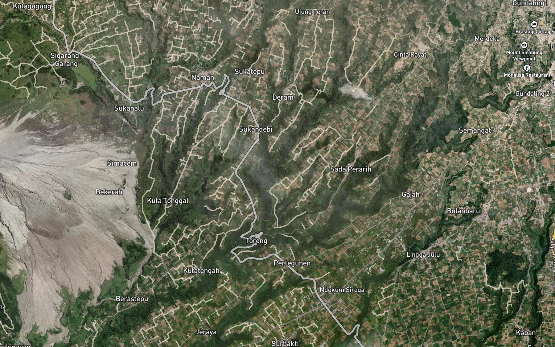 Satellite map of the Lau Tabur