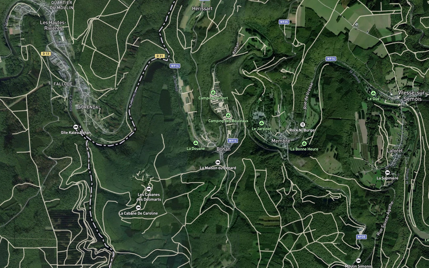Satellite map of the Bohan