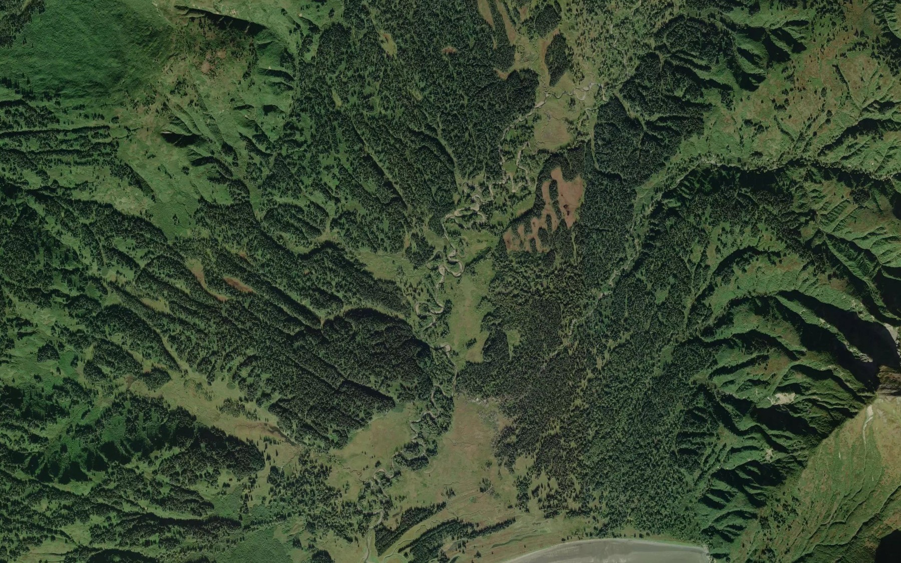 Satellite map of the Paveloff Creek
