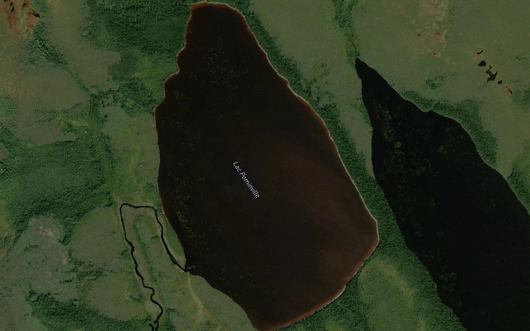 Satellite map of the Lac Pominville