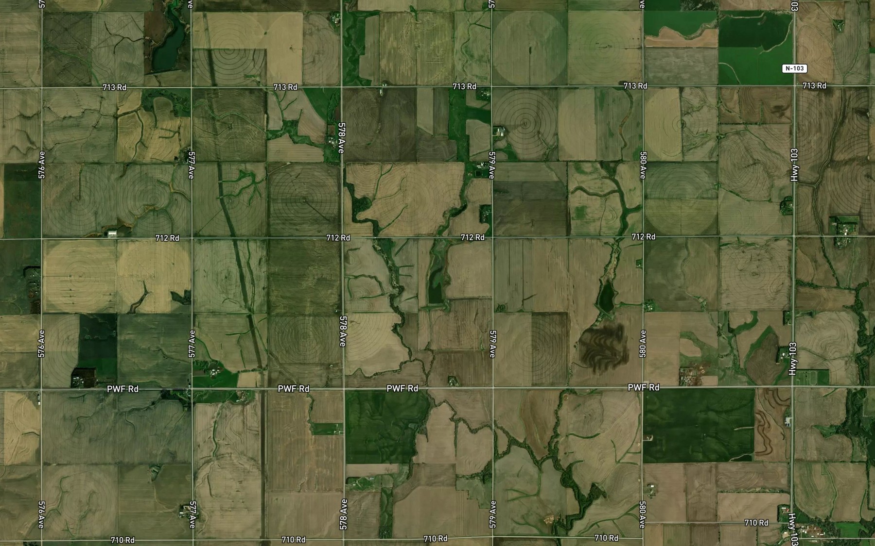 Satellite map of the Big Indian Creek Reservoir 9-B