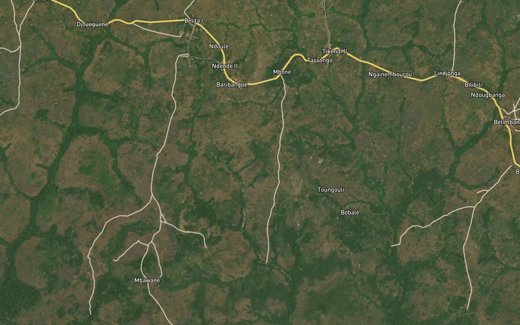 Satellite map of the Dimonga
