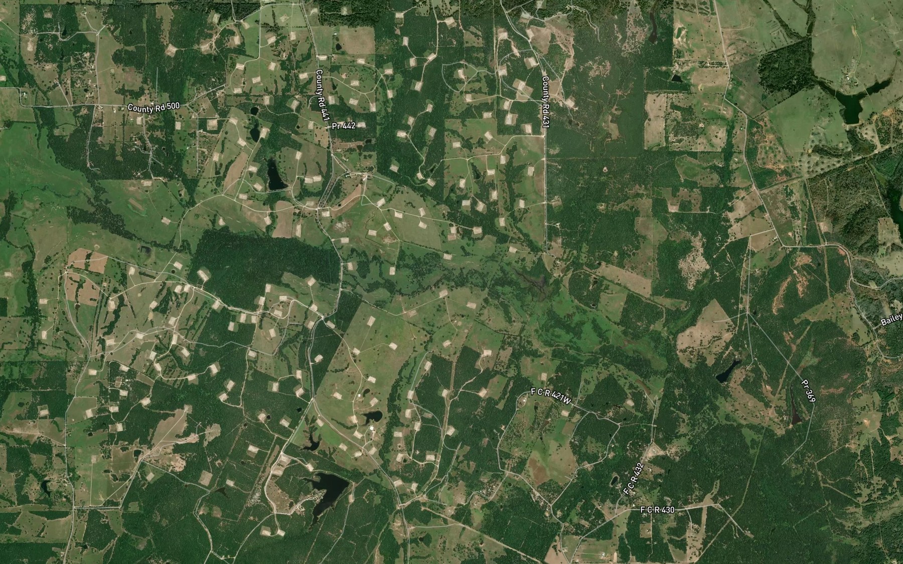 Satellite map of the Dowdy Branch