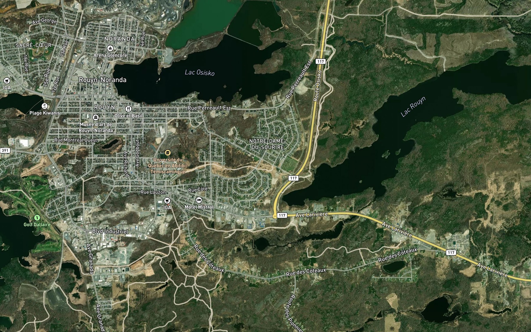 Satellite map of the Cours d'eau Dufeneault