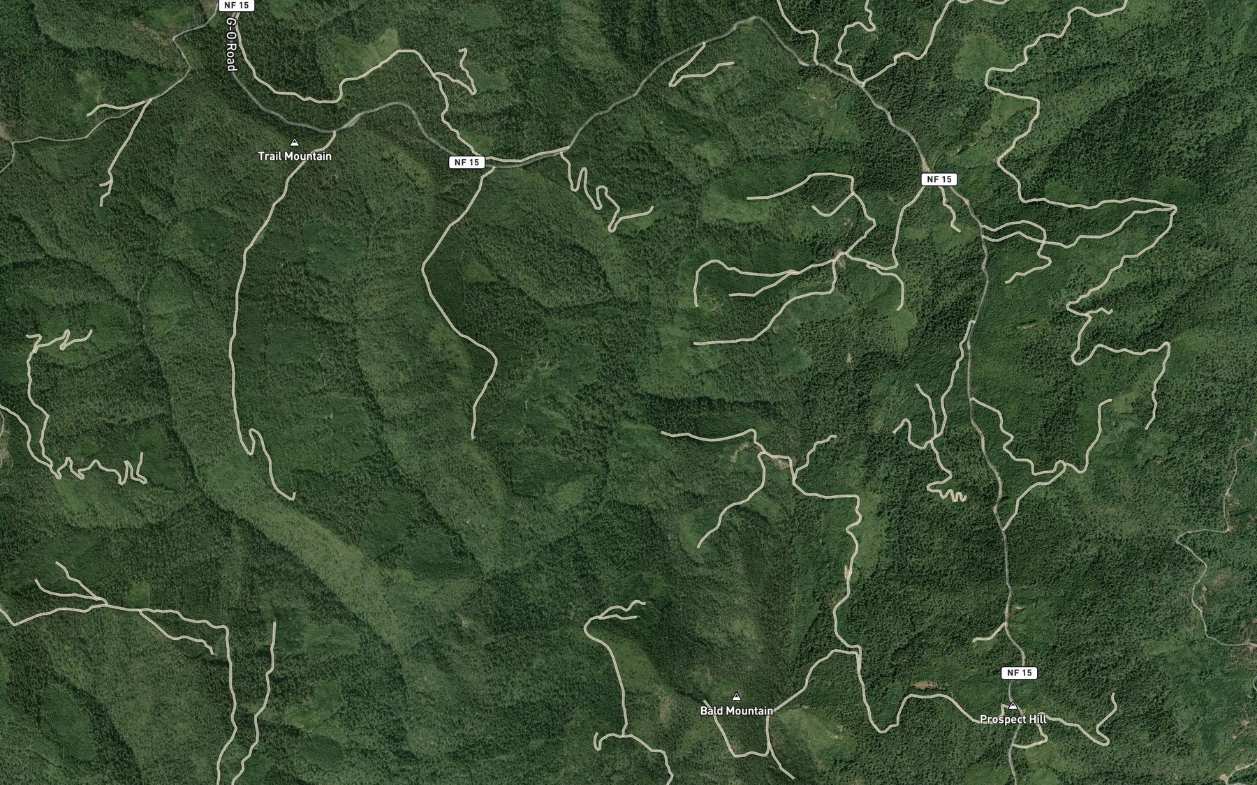 Satellite map of the Hines Creek