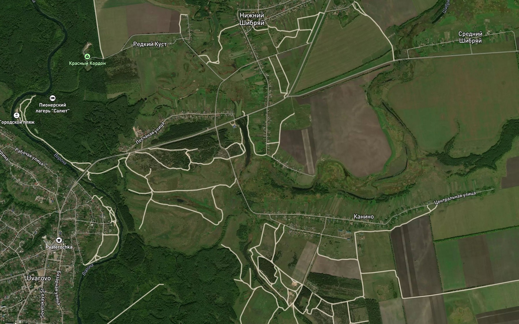 Satellite map of the Shibryayka