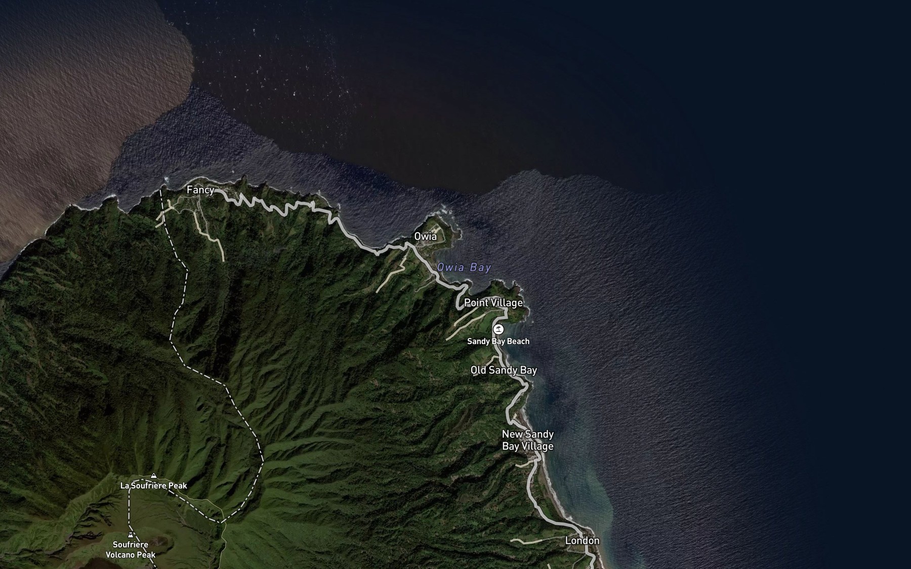 Satellite map of the Colemans Gutter