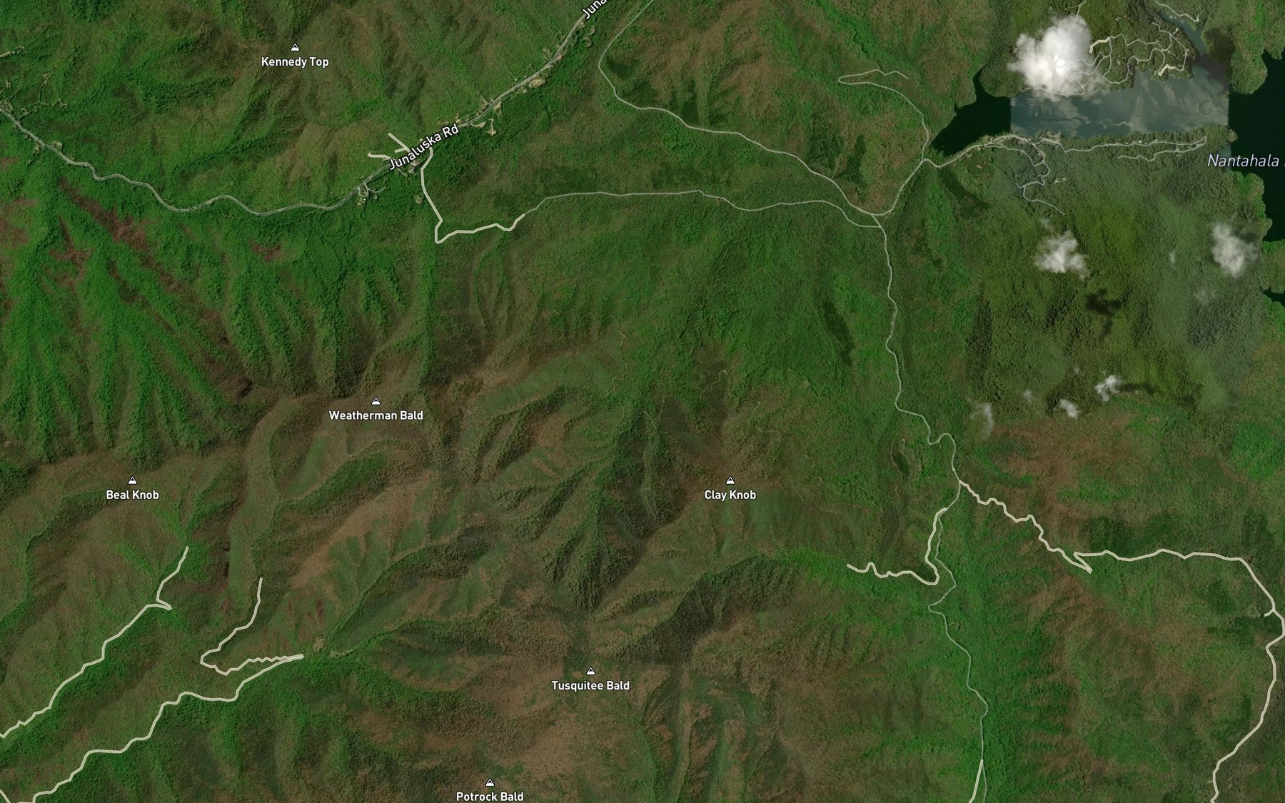 Satellite map of the Blockade Branch