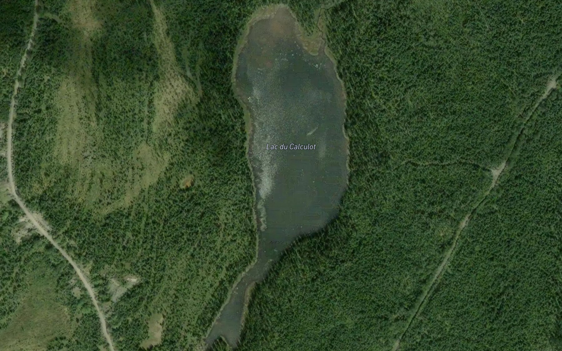 Satellite map of the Lac du Calculot