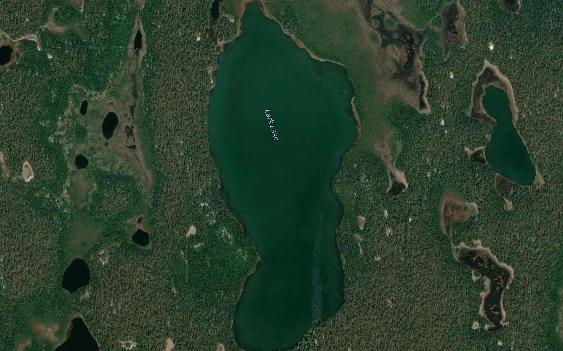 Satellite map of the Lark Lake