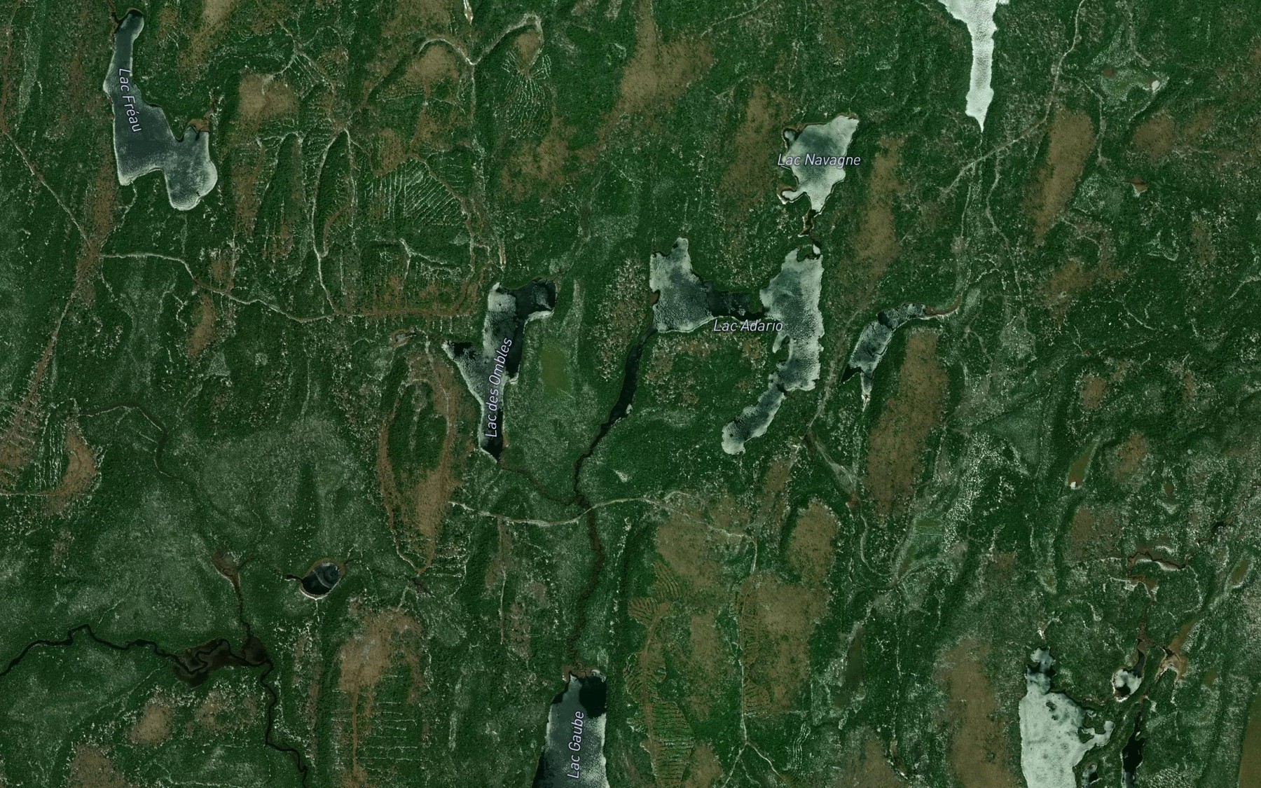 Satellite map of the Lac Poggi
