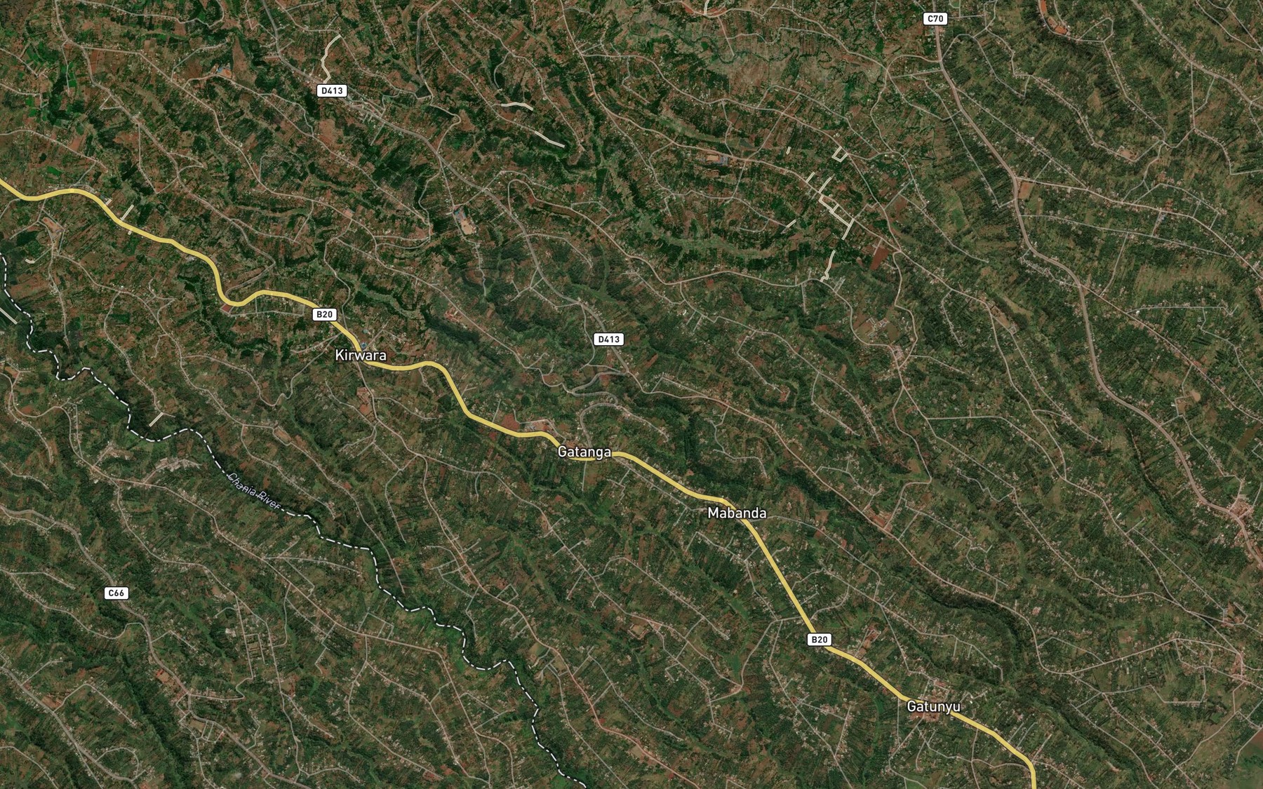 Satellite map of the Ruambora