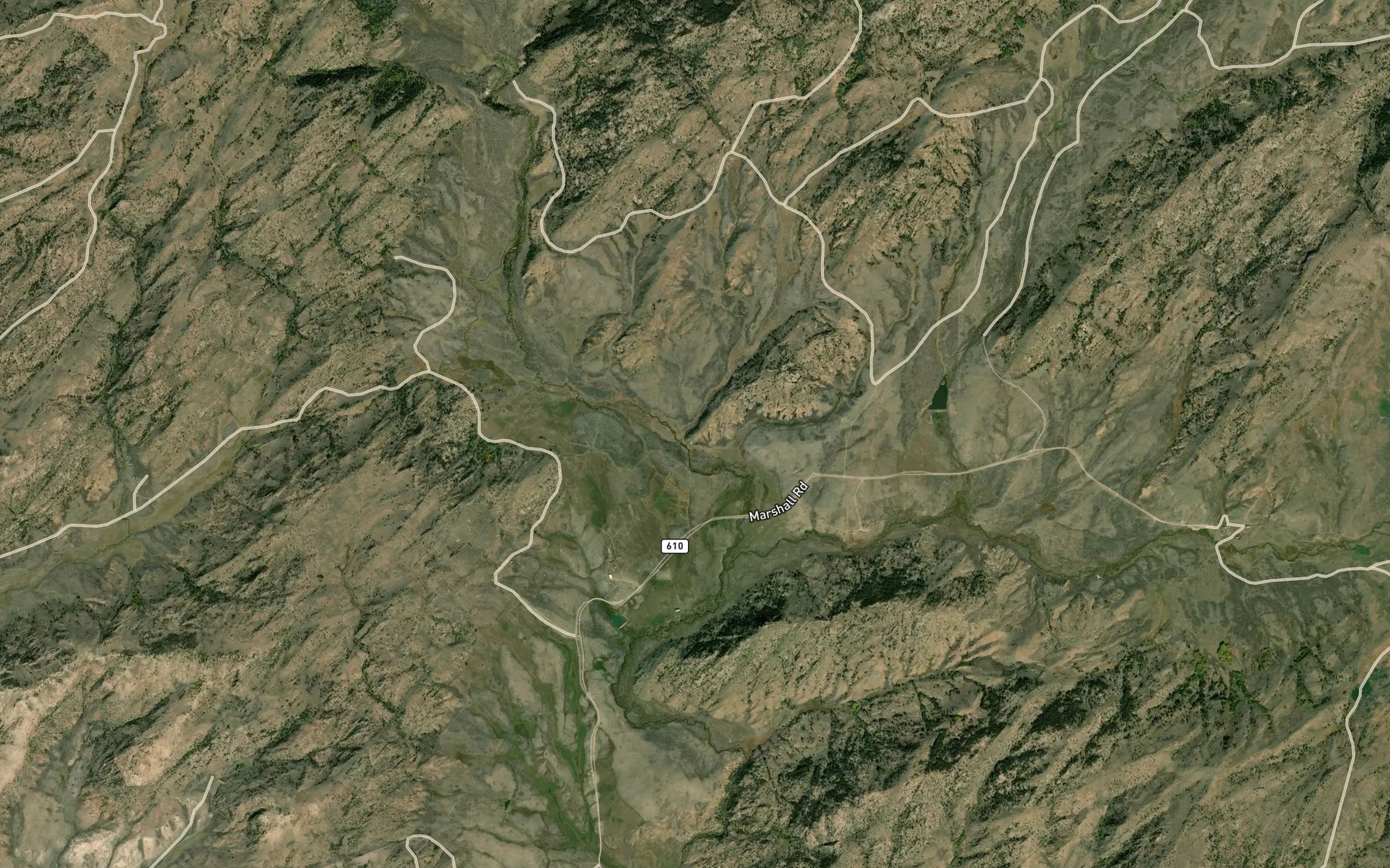 Satellite map of the Bishop Creek