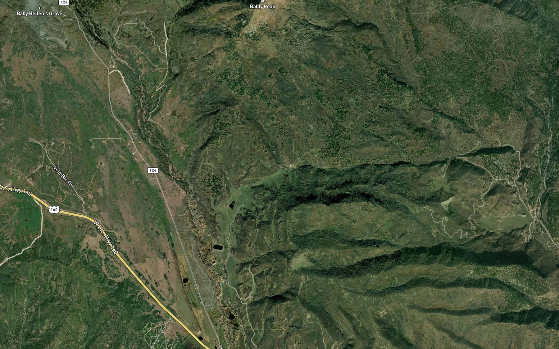Satellite map of the Big Stick Ditch