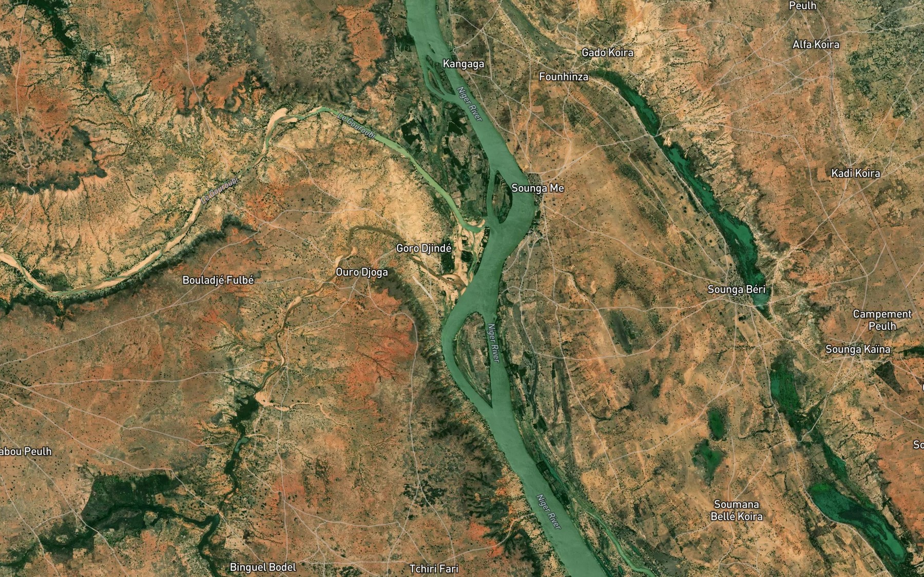 Satellite map of the Goroubi