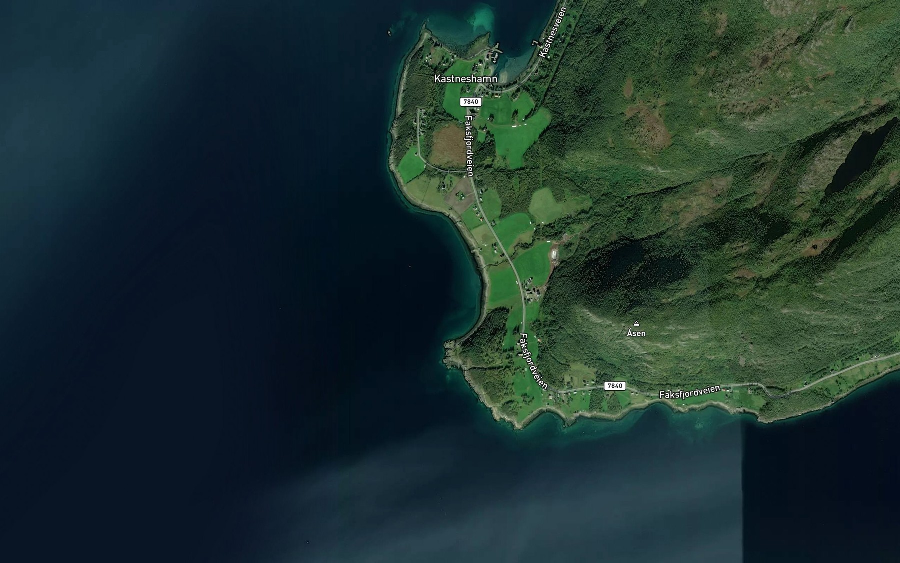 Satellite map of the Kastnesvika