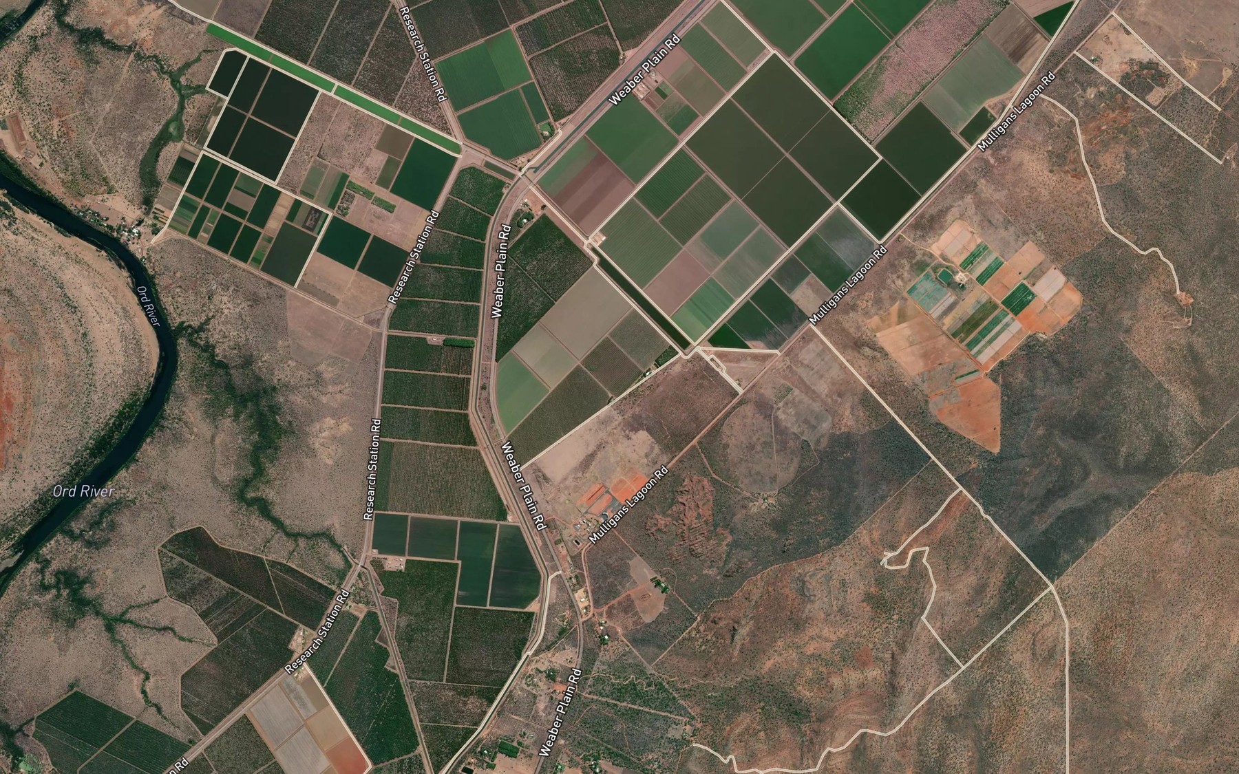 Satellite map of the Lake Argyle