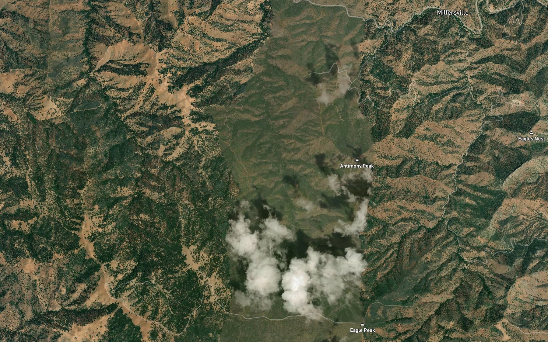 Satellite map of the Seneca Spring
